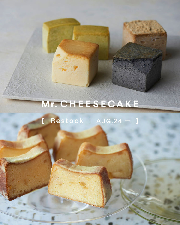 8/24(日)から再販売開始。日本を味わう和のアソートセット「Mr. CHEESECAKE assorted 4-Cube Nagomi」と国産レモン香る「Week-end Citron」が好評につき再登場