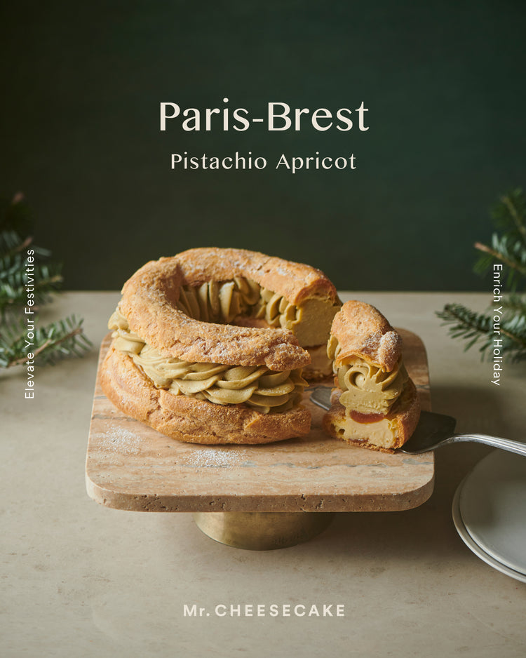 ホリデーシーズンのための特別なケーキ「Paris-Brest Pistachio Apricot」を公式オンラインストア限定で、10/9（金）〜10/18（日）の期間中、予約販売を実施