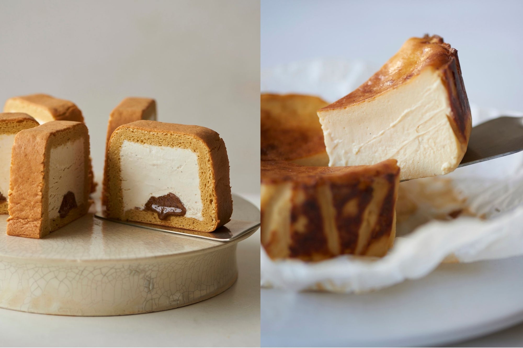 square roll cake & BASQUE CHEESECAKE