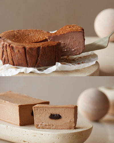 BASQUE CHEESECAKE Cacao & Mr. CHEESECAKE Cafe Mocha