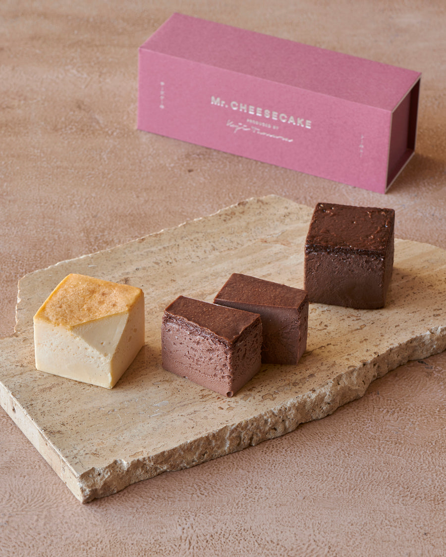 Mr. CHEESECAKE assorted 3-Cube Box Chocolat
