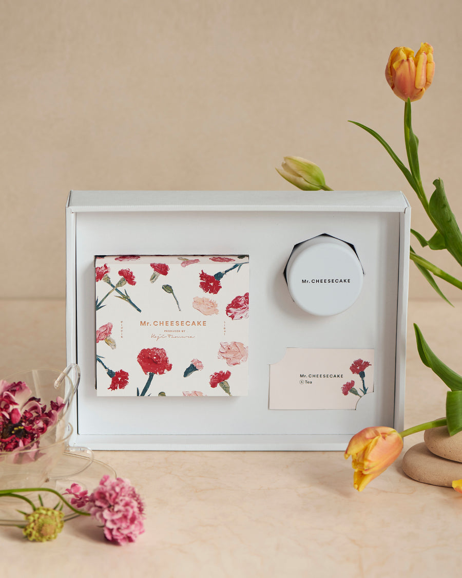 Mr. CHEESECAKE assorted 4-Cube Box Moment & Rose Orange Tea