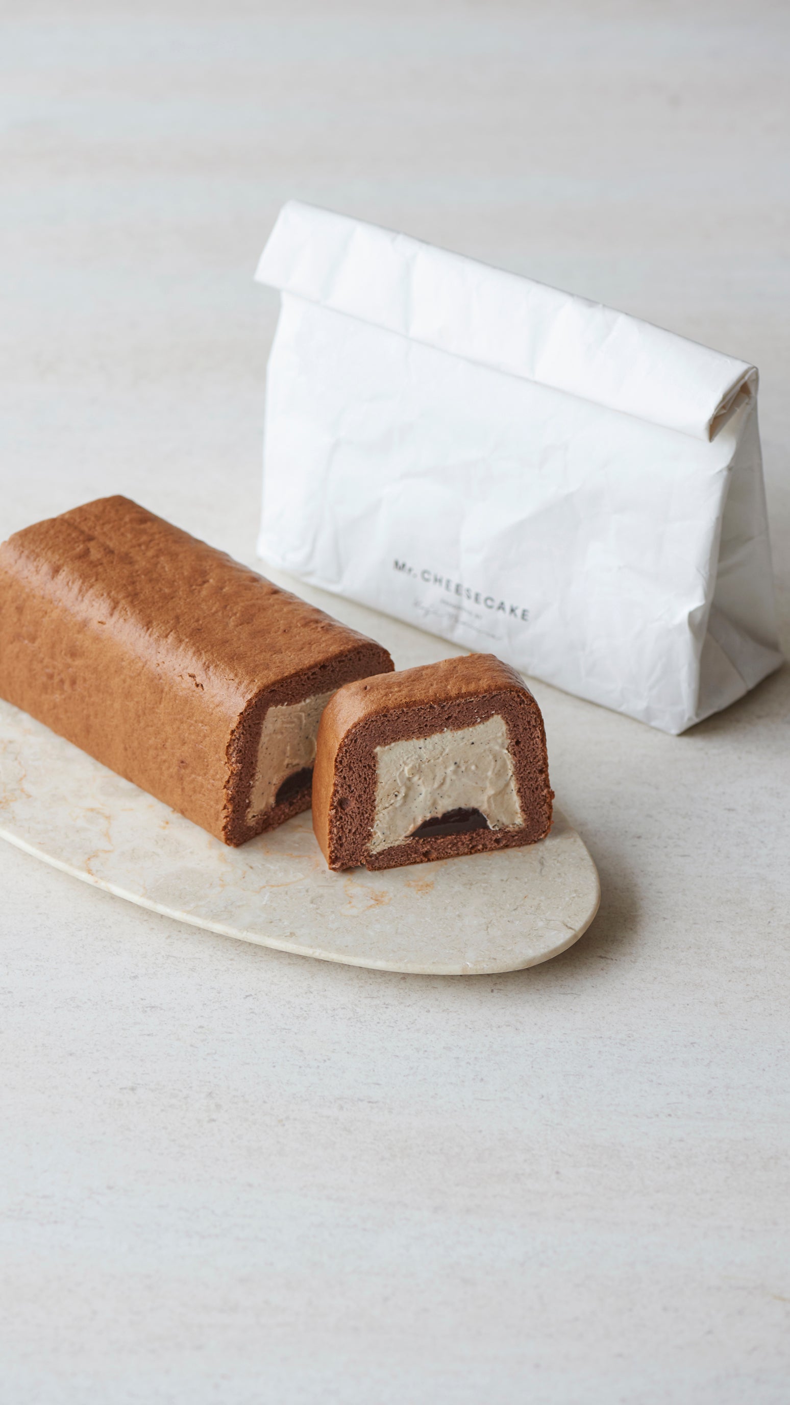 square roll cake cafe mocha