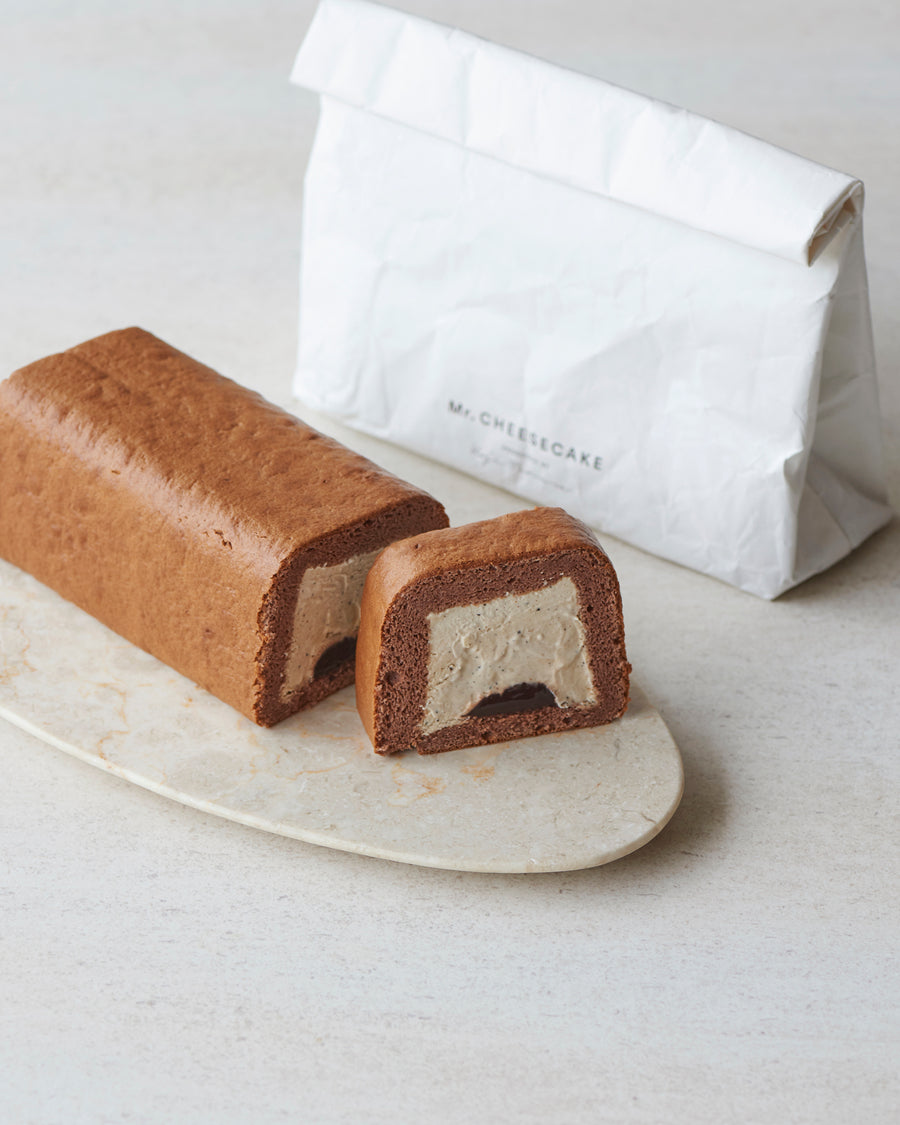 square roll cake cafe mocha
