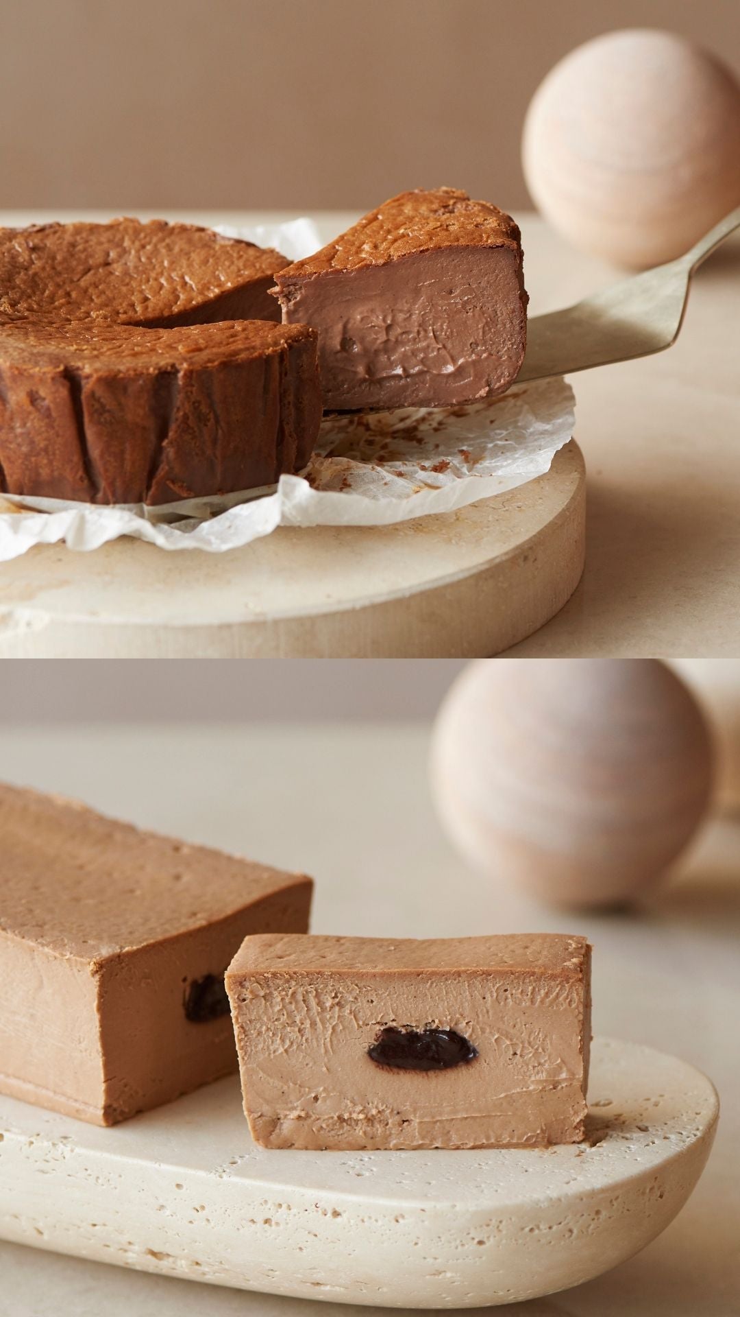 BASQUE CHEESECAKE Cacao & Mr. CHEESECAKE Cafe Mocha