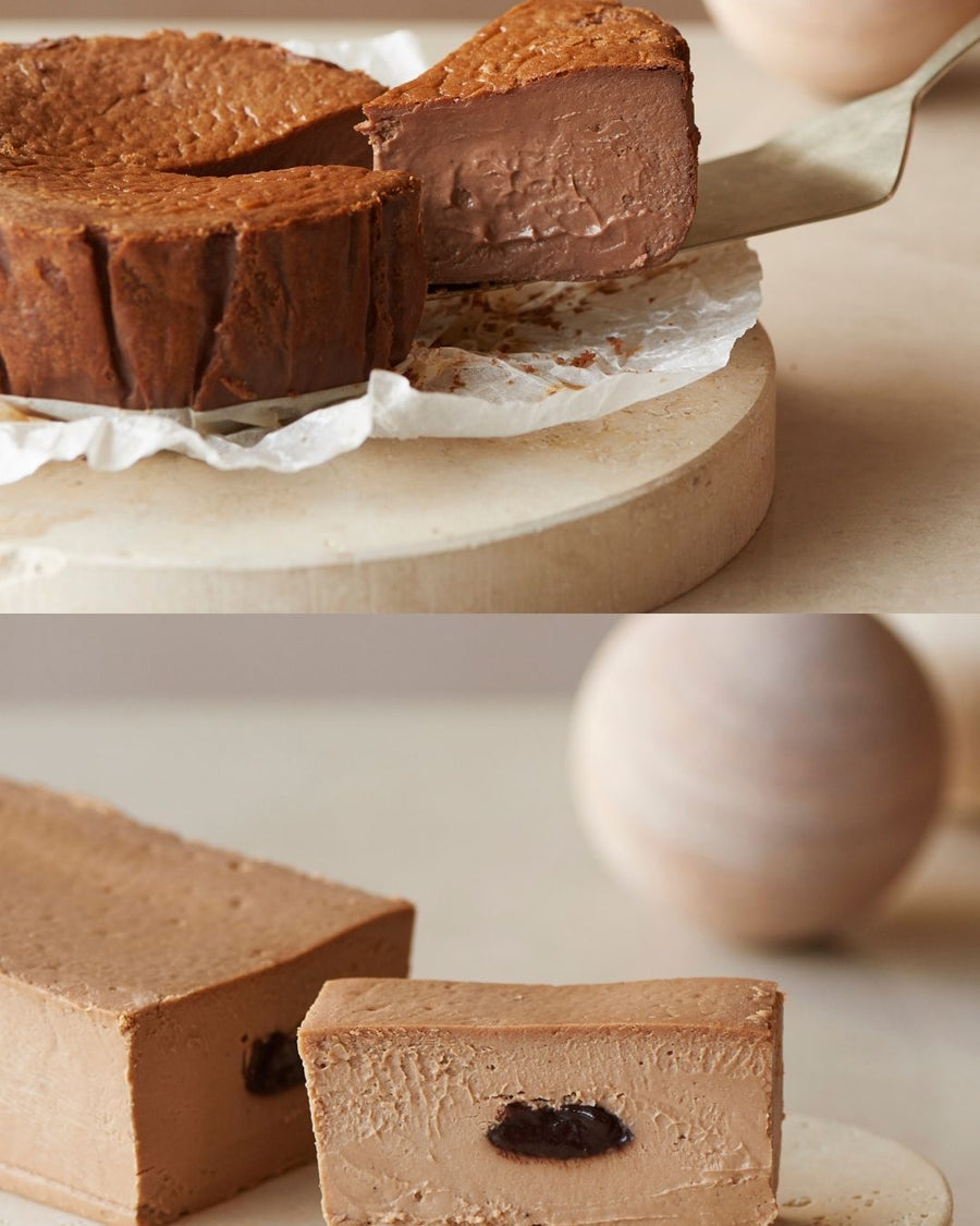 BASQUE CHEESECAKE Cacao & Mr. CHEESECAKE Cafe Mocha