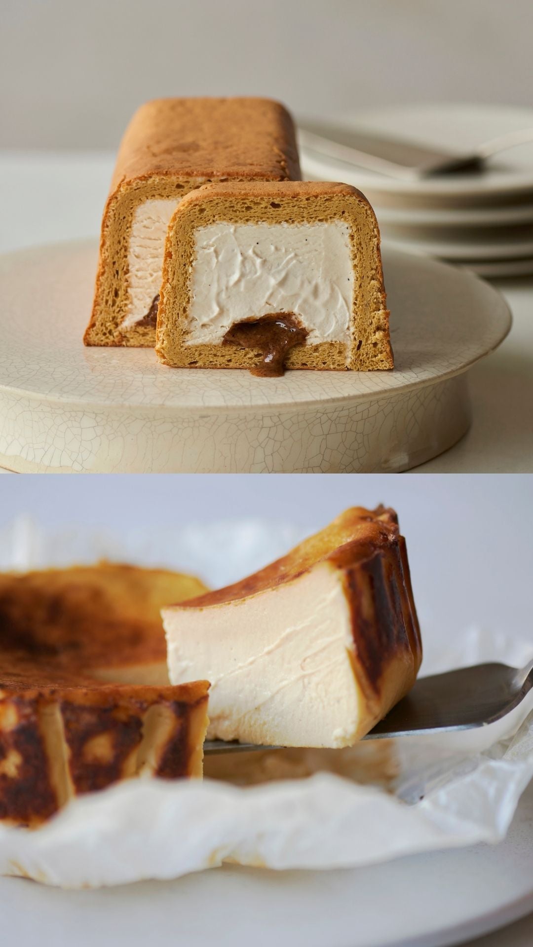 square roll cake & BASQUE CHEESECAKE