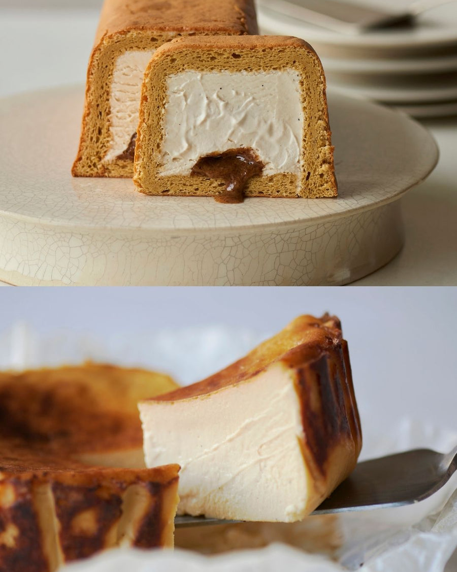 square roll cake & BASQUE CHEESECAKE
