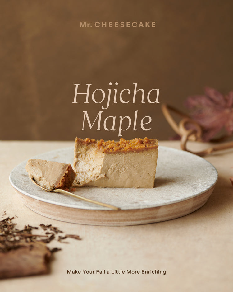ほうじ茶ラテのようなまろやかな味わいにメープルクッキーを合わせた
秋限定フレーバー「Mr. CHEESECAKE Hojicha Maple」が9/12（土）より登場。