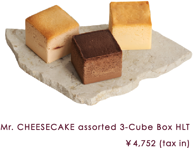 Mr. CHEESECAKE assorted 3-Cube Box HLT