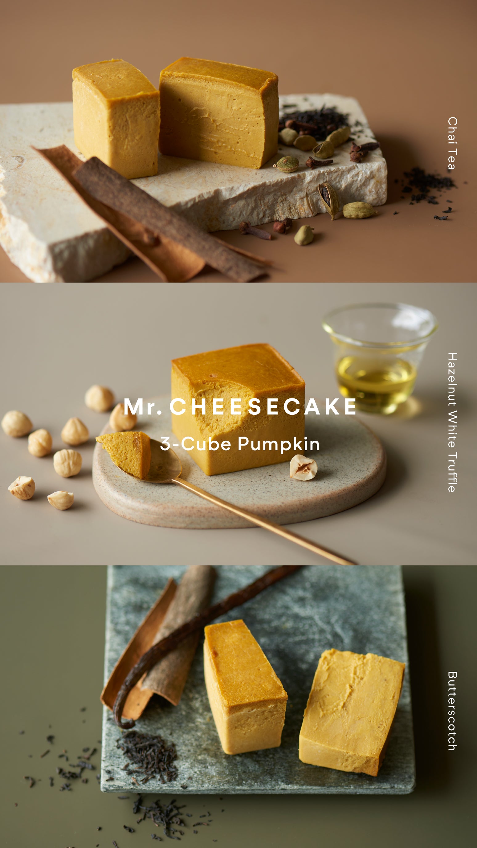 Mr. CHEESECAKE assorted 3-Cube Pumpkin